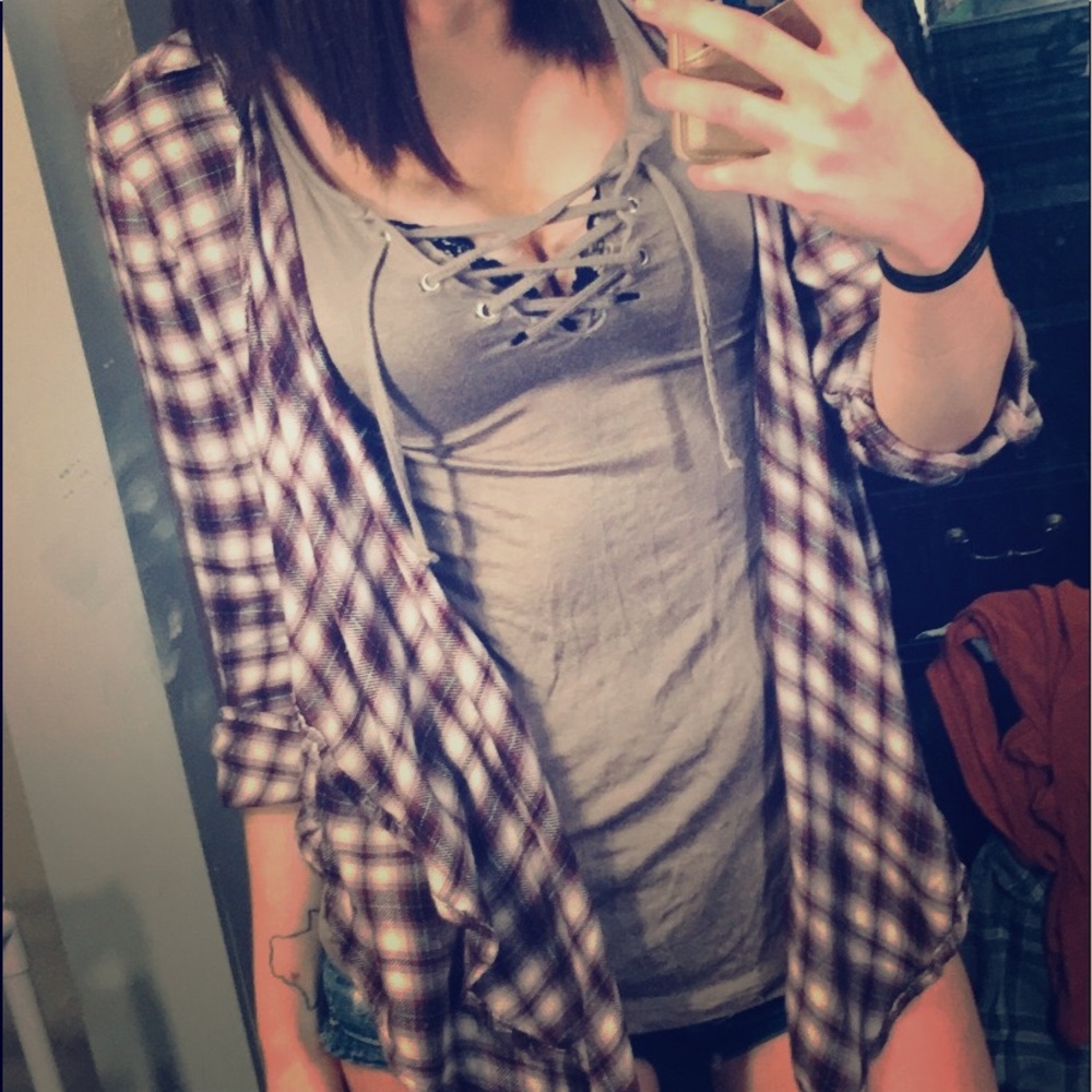 Plaid cardigan